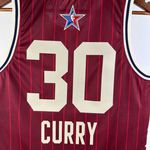 NBA All Star Game 23/24 Stephen Curry #30 Vermelha - Jogador Silk