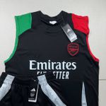 Conjunto Treino Adulto Regata e Short Arsenal FC Treino 24/25 Preto/Vermelho/Verde
