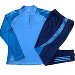 Agasalho De Treino Flamengo 2024/25 - Meio Zíper - Azul claro