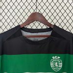 Camisa Sporting Portugal Home I 24/25 - Torcedor Masculina - Preto/Verde