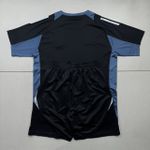Conjunto Treino Adulto Camisa e Short Manchester United Treino 24/25 Preto/Vermelho/Cinza