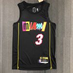 Regata NBA Miami Heat City - Dwane Wade 75 anos - Preto