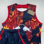 Conjunto Treino Adulto Regata e Short RB Leipzig AZUL/VERMELHO 24/25