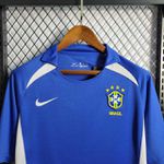 Camisa Retrô Seleção Brasileira Away II 2002 - Copa Do Mundo - AZUL