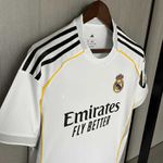 Camisa Real Madrid Home I 25/26 - Branca - Torcedor Masculina