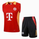 Kit Treino Regata e Short Bayern de Munique 24/25 - Vermelho/Laranja