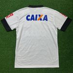 Camisa Retrô Corinthians Home I 2013/14 - Branca - Torcedor Masculina com Patrocínio Caixa