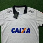 Camisa Retrô Corinthians Home I 2013/14 - Branca - Torcedor Masculina com Patrocínio Caixa