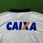 Camisa Retrô Corinthians Home I 2013/14 - Branca - Torcedor Masculina com Patrocínio Caixa