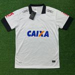 Camisa Retrô Corinthians Home I 2013/14 - Branca - Torcedor Masculina com Patrocínio Caixa