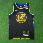 Camisa Golden State Warriors City Edition 21/22 - Preta - CURRY 2974 - Jogador #Silk
