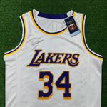 Regata Los Angeles Lakers O'Neal 34 Edição Especial 75 Anos - Branca