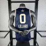 NBA All-Star Game 2024 Jersey Damian Lillard #0 Azul Marinho - Silk