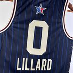 NBA All-Star Game 2024 Jersey Damian Lillard #0 Azul Marinho - Silk