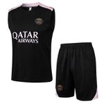 Conjunto de Treino PSG 24/25 - Regata e Short - Preto - Masculino