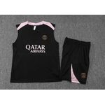 Conjunto de Treino PSG 24/25 - Regata e Short - Preto - Masculino