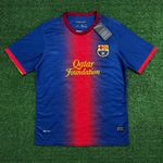 Camisa Barcelona Home I 12/13 - Vermelha/Azul - Retrô Masculina