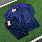 Conjunto Treino Agasalho Meio Zíper Corinthians - Azul Marinho - Masculino