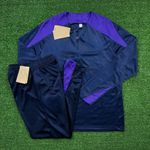 Conjunto Treino Agasalho Meio Zíper Corinthians - Azul Marinho - Masculino