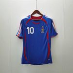 Camisa Retrô França Home I 2006 - Azul - Zidane #10 - Masculina