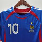 Camisa Retrô França Home I 2006 - Azul - Zidane #10 - Masculina