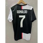 Camisa Juventus Retrô I Home 19/20 - Ronaldo #7 - Branca/Preta - Torcedor Masculina