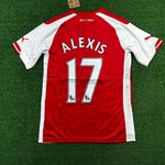 Camisa Retrô Arsenal Home I 14/15 - Alexis #17 - Vermelha/Branca - Torcedor Masculina 
