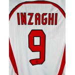 Camisa Retrô AC Milan Away II - Inzaghi #9 - Branca - Masculina 
