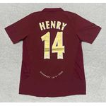Camisa Retrô Arsenal Home I 05/06 - Henry #14 - Vinho - Masculina