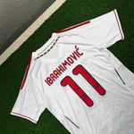 Camisa Retrô AC Milan Home I 11/12 – Ibrahimović #11 – Branca – Torcedor Masculina