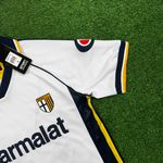 (ATENÇÃO NA FONTE) Camisa Parma Home I 03/04 – Branca – Adriano #9 – Retrô Torcedor Masculina
