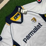 (ATENÇÃO NA FONTE) Camisa Parma Home I 03/04 – Branca – Adriano #9 – Retrô Torcedor Masculina