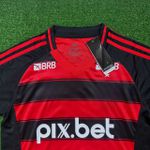 (PIXBET) Camisa Flamengo Home I 25/26 Com Patrocínios - Torcedor Masculina