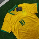 Camisa Retrô Brasil Home I 2006 - Amarela -Ronaldinho #10 - Masculina