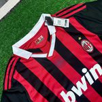 Camisa Retrô AC Milan Home I Pirlo #21 09/10 - Vermelha e Preta