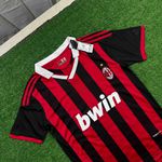 Camisa Retrô AC Milan Home I Pirlo #21 09/10 - Vermelha e Preta