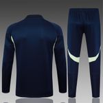Conjunto Agasalho Treino Meio Zíper Real Madrid - 25/26 - Azul Marinho/Verde