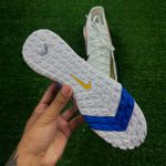 Chuteira Society Nike Air Zoom Mercurial Vapor 10 Elite (tf) – Branco/dourado/azul/rosa 