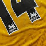 Camisa Retrô Arsenal Away II 96/97 - Henry #14 - Amarela/Azul - Torcedor Masculina