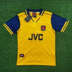 Camisa Retrô Arsenal Away II 96/97 - Henry #14 - Amarela/Azul - Torcedor Masculina
