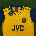 Camisa Retrô Arsenal Away II 96/97 - Henry #14 - Amarela/Azul - Torcedor Masculina