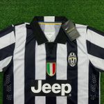 Camisa Retrô Juventus Home I 14/15 - Listrada Preta/Branca - Pogba #6 - Torcedor Masculina 