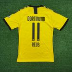 Camisa Retrô Borussia Dortmund Home I 19/20 - Reus #11 - Amarela/Preta - Torcedor Masculina 