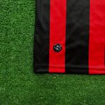 Camisa Retrô AC Milan Home I 08/09 - Ronaldinho 80 - Vermelha/Preta - Torcedor Masculina