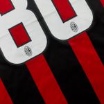 Camisa Retrô AC Milan Home I 08/09 - Ronaldinho 80 - Vermelha/Preta - Torcedor Masculina