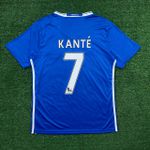 Camisa Retrô Chelsea Home I 17/18 - Kanté #7 - Azul - Masculina 