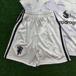 Conjunto Infantil Manchester United Away II 25/26 - Branca 