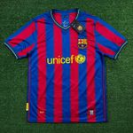 Camisa Retrô Barcelona Home I 09/10 - Messi #10 - Azul/Vermelha - Masculina 