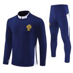 Conjunto Meio Zíper Portugal 25/26 Puma - Agasalho e Calça Azul Marinho - Masculino