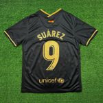 Camisa Retrô Barcelona Away II 20/21 - Suárez #9 - Preta - Torcedor Masculina Luis Suárez #9